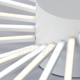 Lámpara de araña de metal integrada moderna y contemporánea de 28 luces