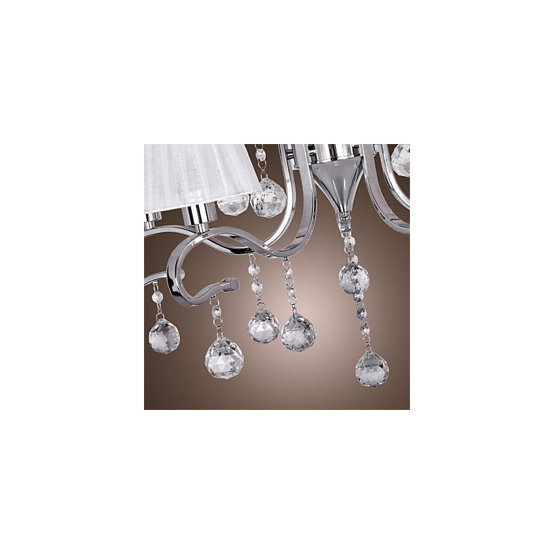 Lámpara de araña moderna contemporánea de cristal galvanizado