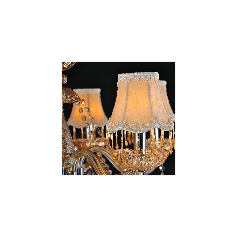 Lámpara de araña de cristal tradicional clásica de 6 luces