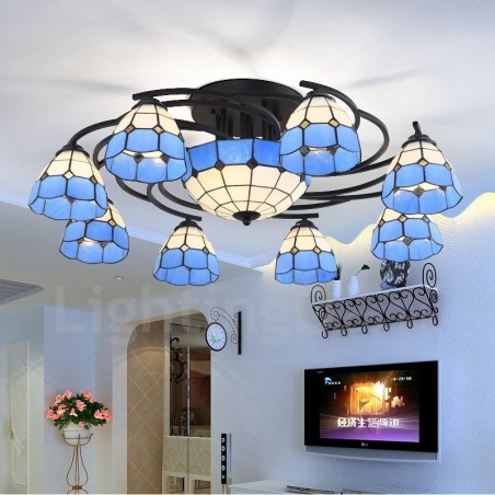 Lámpara de araña integrada de estilo mediterráneo de 11 luces Lámpara de araña integrada de estilo mediterráneo de 11 luces