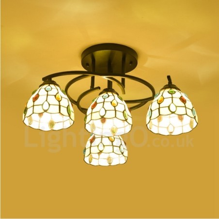 Lámpara de araña integrada de estilo mediterráneo de 4 luces Lámpara de araña integrada de estilo mediterráneo de 4 luces