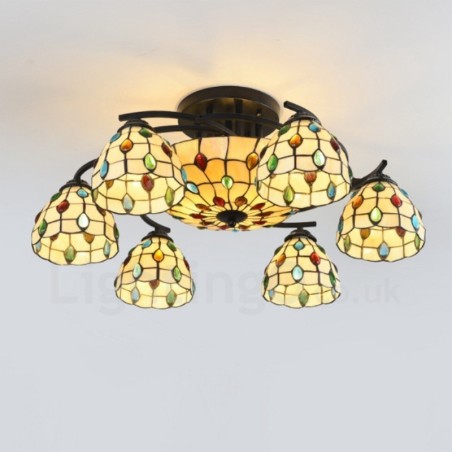 Lámpara de araña integrada de estilo mediterráneo de 9 luces Lámpara de araña integrada de estilo mediterráneo de 9 luces