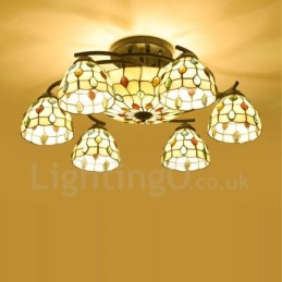Lámpara de araña integrada de estilo mediterráneo de 9 luces