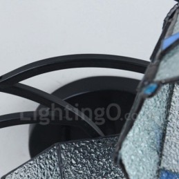 Lámpara de araña de metal integrada para baño, estilo mediterráneo, de 9 luces