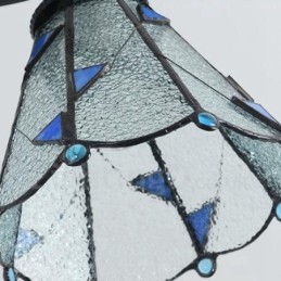 Lámpara de araña de metal integrada para baño, estilo mediterráneo, de 9 luces