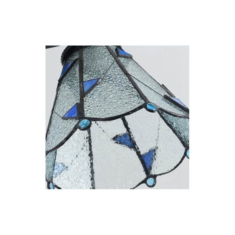Lámpara de araña de metal integrada para baño, estilo mediterráneo, de 9 luces