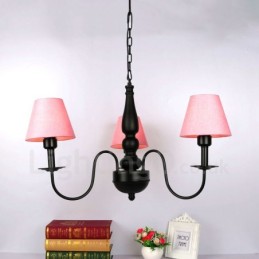Lámpara de araña clásica tradicional de metal integrada de 3 luces