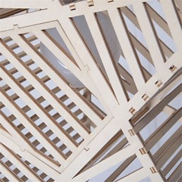 Lámpara de araña vintage de madera con forma de estrella de cinco puntas