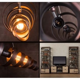 Lámpara de hierro retro moderna minimalista estilo industrial araña