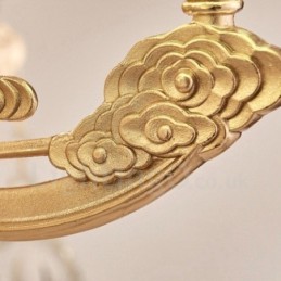 Lámpara de araña clásica tradicional de metal integrada de 15 luces