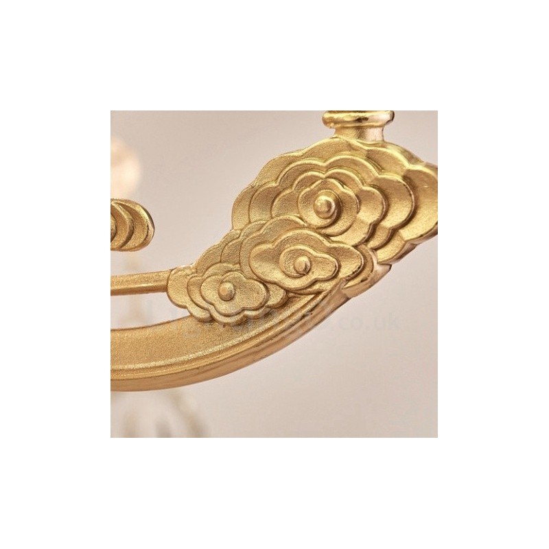 Lámpara de araña clásica tradicional de metal integrada de 15 luces