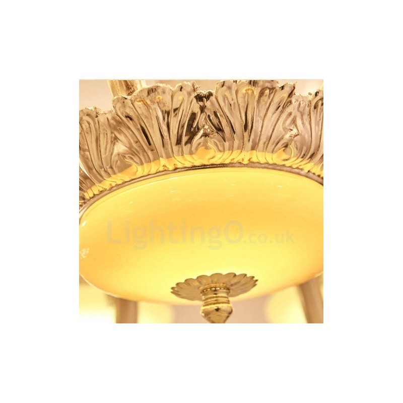 Lámpara de araña clásica tradicional de metal integrada de 15 luces