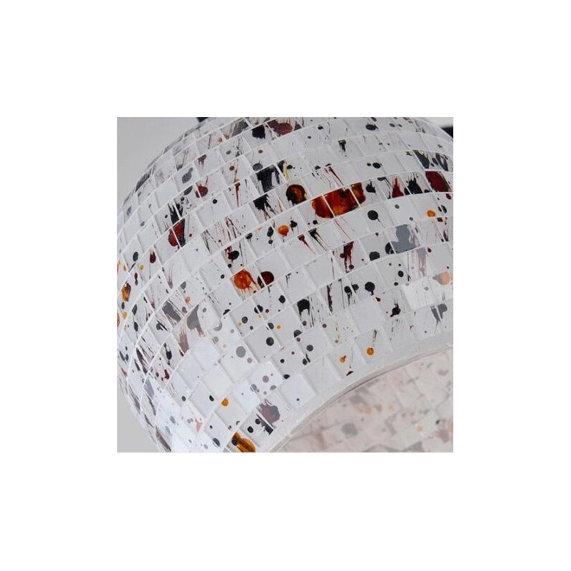 Lámpara de araña integrada de estilo mediterráneo de 9 luces con pantalla de cristal