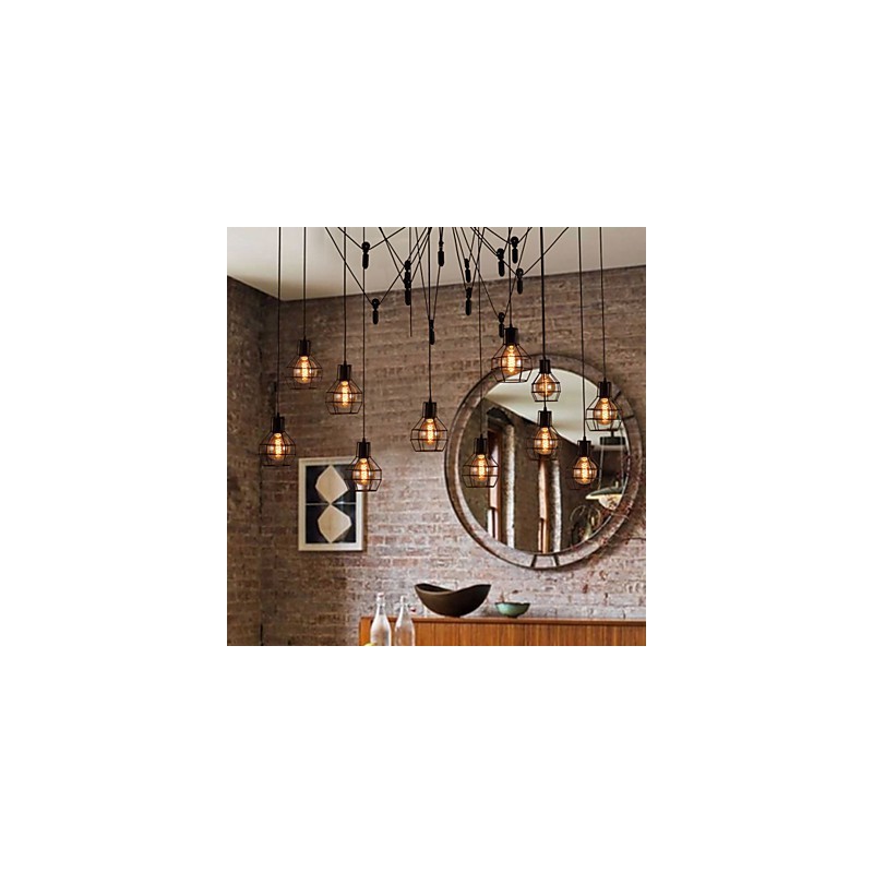 Lámpara colgante creativa de estilo americano de 12 luces