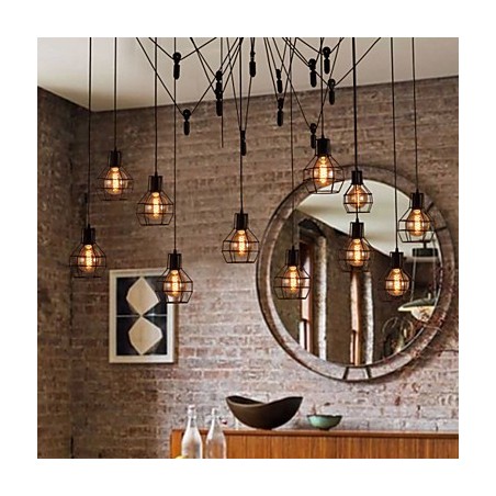 Lámpara colgante creativa de estilo americano de 12 luces Lámpara colgante creativa de estilo americano de 12 luces