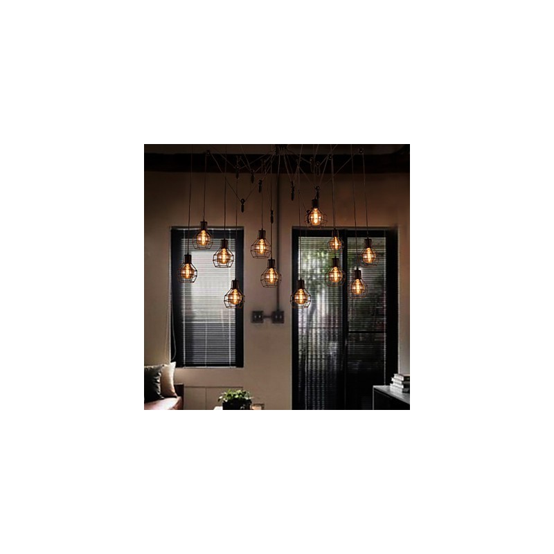 Lámpara colgante creativa de estilo americano de 12 luces