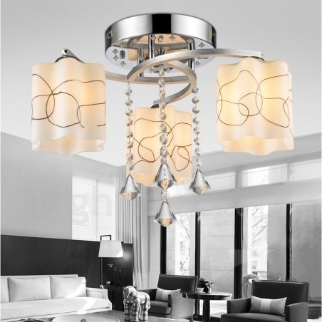 Lámpara de araña integrada contemporánea moderna de 3 luces Lámpara de araña integrada contemporánea moderna de 3 luces