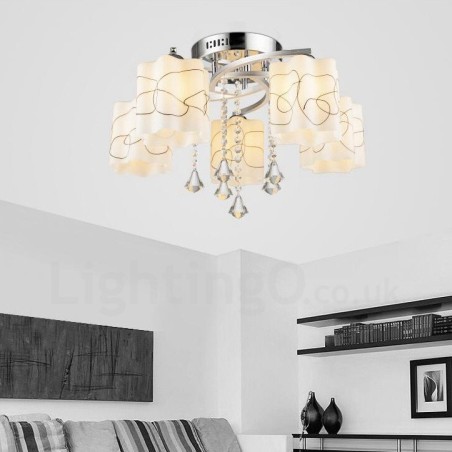Lámpara de araña integrada contemporánea moderna de 5 luces Lámpara de araña integrada contemporánea moderna de 5 luces