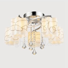 Lámpara de araña integrada contemporánea moderna de 5 luces