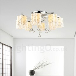 Lámpara de araña integrada contemporánea moderna de 8 luces