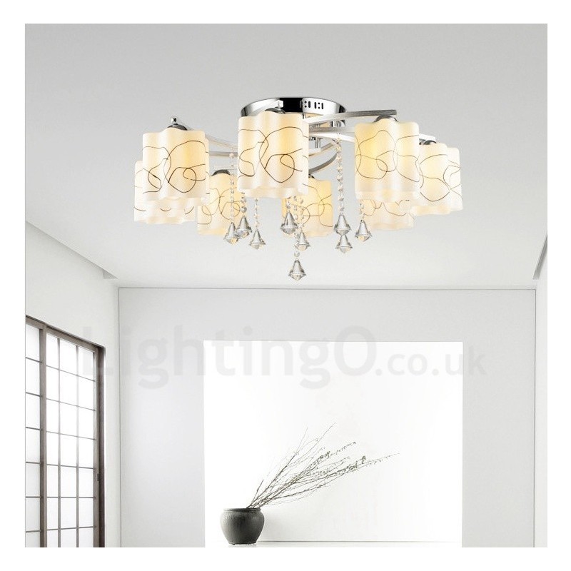 Lámpara de araña integrada contemporánea moderna de 8 luces