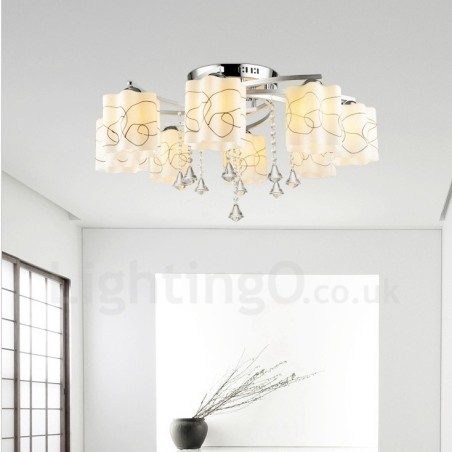 Lámpara de araña integrada contemporánea moderna de 8 luces Lámpara de araña integrada contemporánea moderna de 8 luces