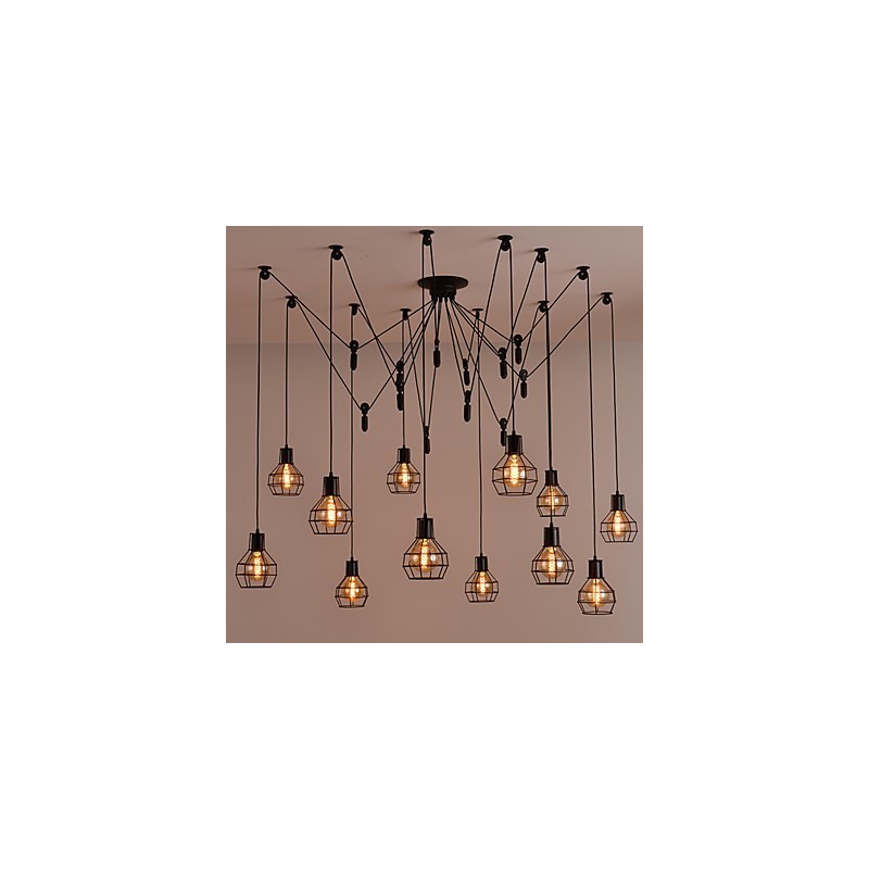 Lámpara colgante creativa de estilo americano de 12 luces