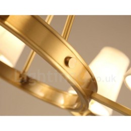 Lámpara de araña de metal integrada estilo rústico de 6 luces