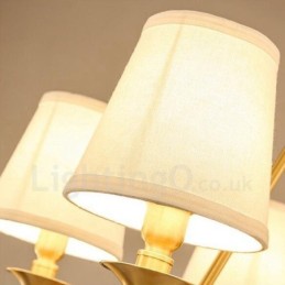 Lámpara de araña de metal integrada estilo rústico de 6 luces