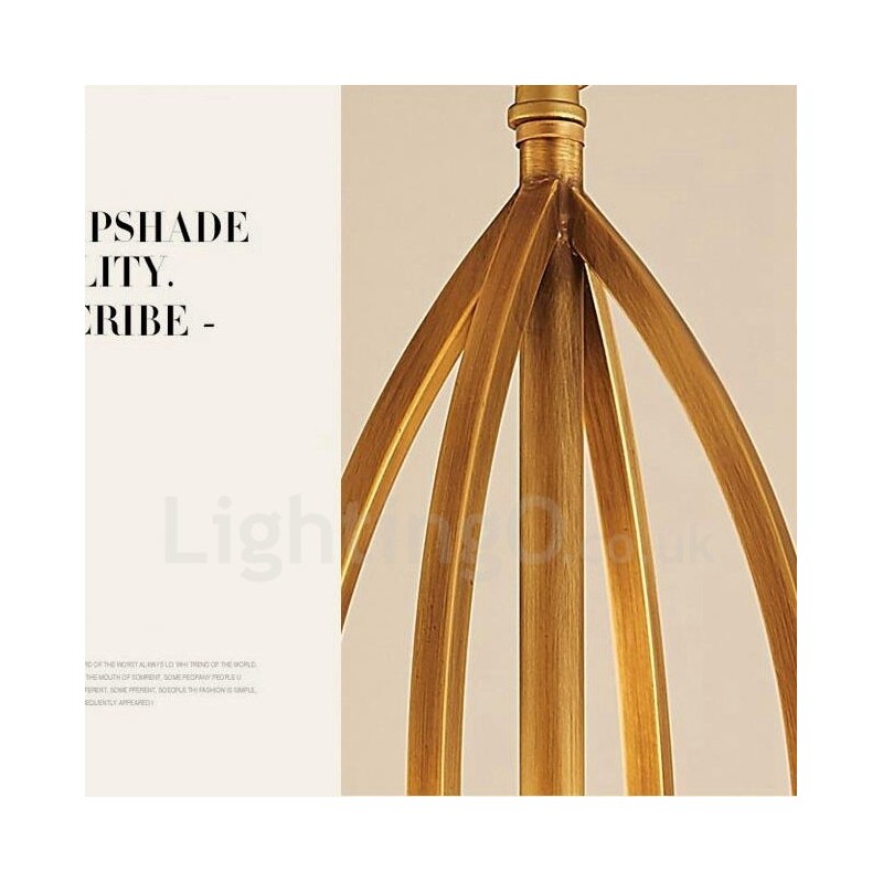 Lámpara de araña de metal integrada estilo rústico de 6 luces