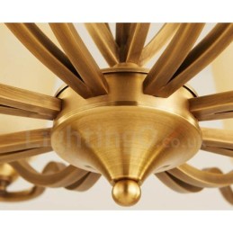 Lámpara de araña de metal integrada estilo rústico de 6 luces