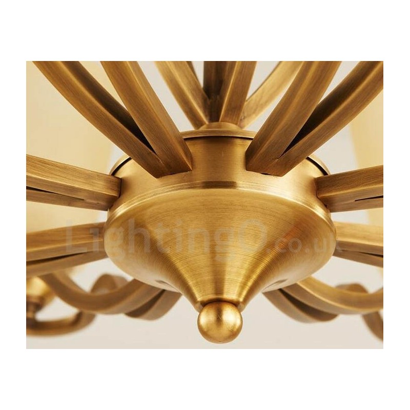 Lámpara de araña de metal integrada estilo rústico de 6 luces