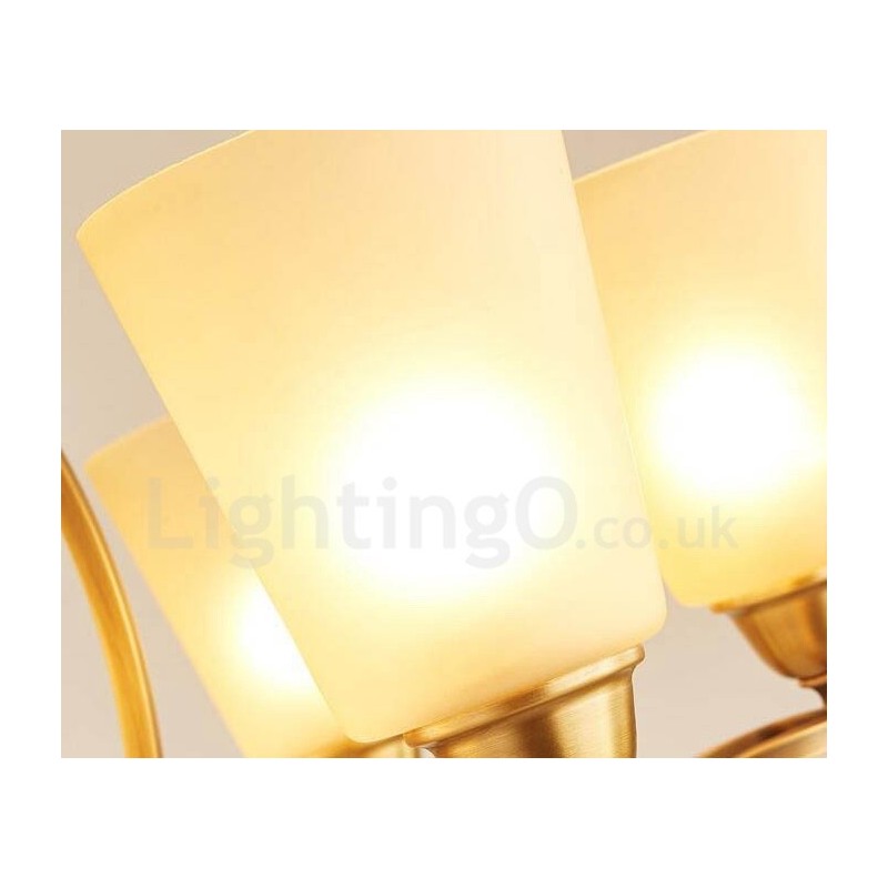 Lámpara de araña de metal integrada estilo rústico de 6 luces