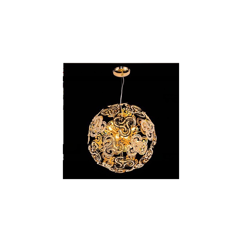 Lámpara colgante de bola de cristal con forma de globo, moderna y sencilla