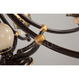Lámpara de araña clásica tradicional de metal integrada de 8 luces