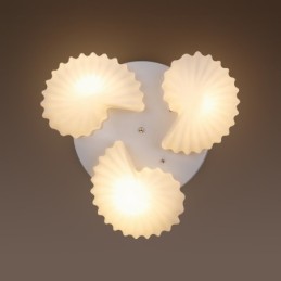Lámpara de araña clásica tradicional integrada de 3 luces con pantalla de cristal