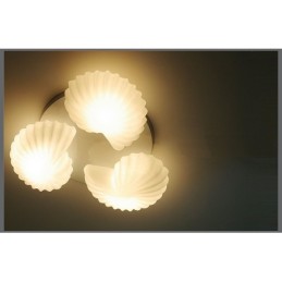 Lámpara de araña clásica tradicional integrada de 3 luces con pantalla de cristal