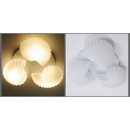 Lámpara de araña clásica tradicional integrada de 3 luces con pantalla de cristal