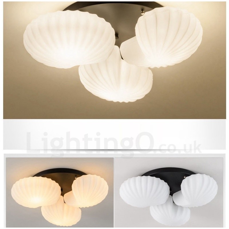Lámpara de araña clásica tradicional integrada de 3 luces con pantalla de cristal