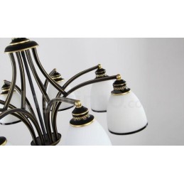 Lámpara de araña de metal integrada estilo rústico Lodge de 8 luces