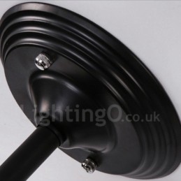 Lámpara de araña integrada rústica de 6 luces