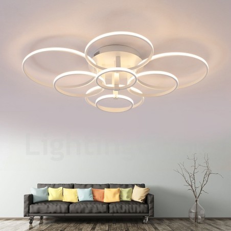 Lámpara empotrada de metal integrada, moderna y contemporánea, de 8 luces Lámpara empotrada de metal integrada, moderna y contemporánea, de 8 luces
