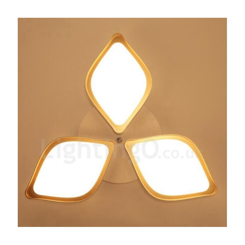 Lámpara empotrada de metal integrada contemporánea moderna de 3 luces