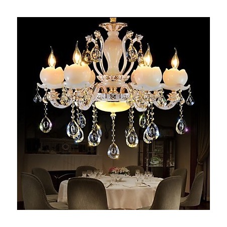 Colgante de cristal de jade de aleación de zinc de estilo europeo de lujo Colgante de cristal de jade de aleación de zinc de estilo europeo de lujo