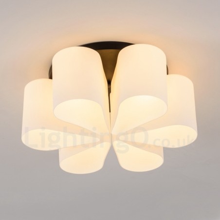 Lámpara empotrada integrada Rustic Lodge de 6 luces Lámpara empotrada integrada Rustic Lodge de 6 luces
