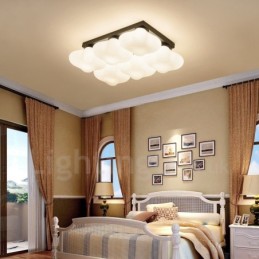 Lámpara empotrada integrada Rustic Lodge de 6 luces