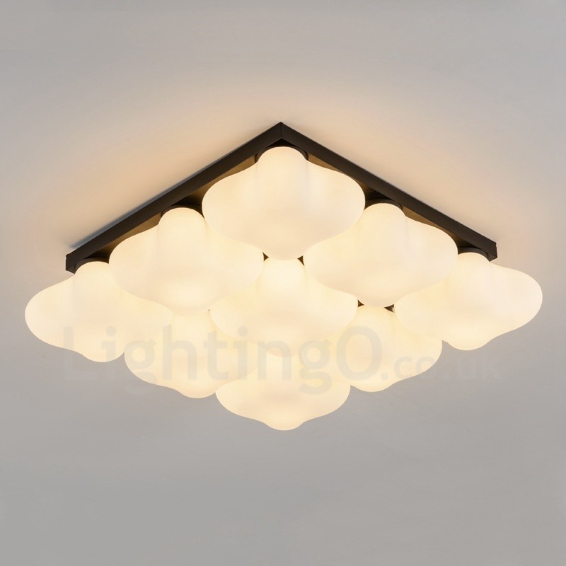 Lámpara empotrada integrada Rustic Lodge de 9 luces