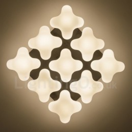 Lámpara empotrada integrada Rustic Lodge de 9 luces
