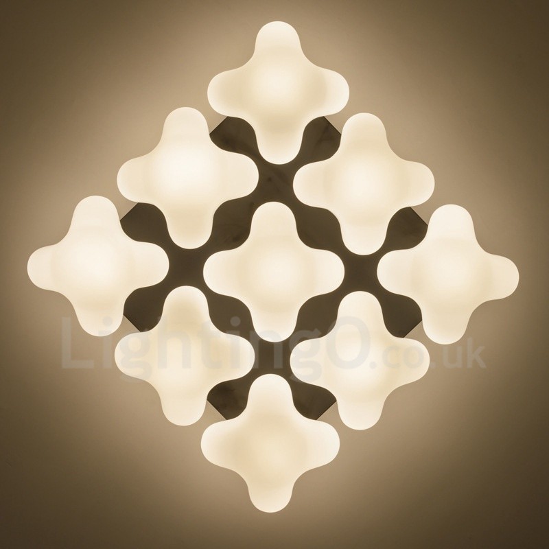 Lámpara empotrada integrada Rustic Lodge de 9 luces