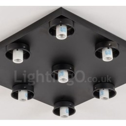 Lámpara empotrada integrada Rustic Lodge de 9 luces